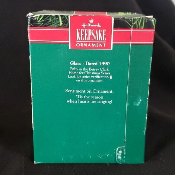 Vintage Hallmark Betsey Clark: Home for Christmas Glass Ball Ornament Dated 1990 - Picture 2 of 11